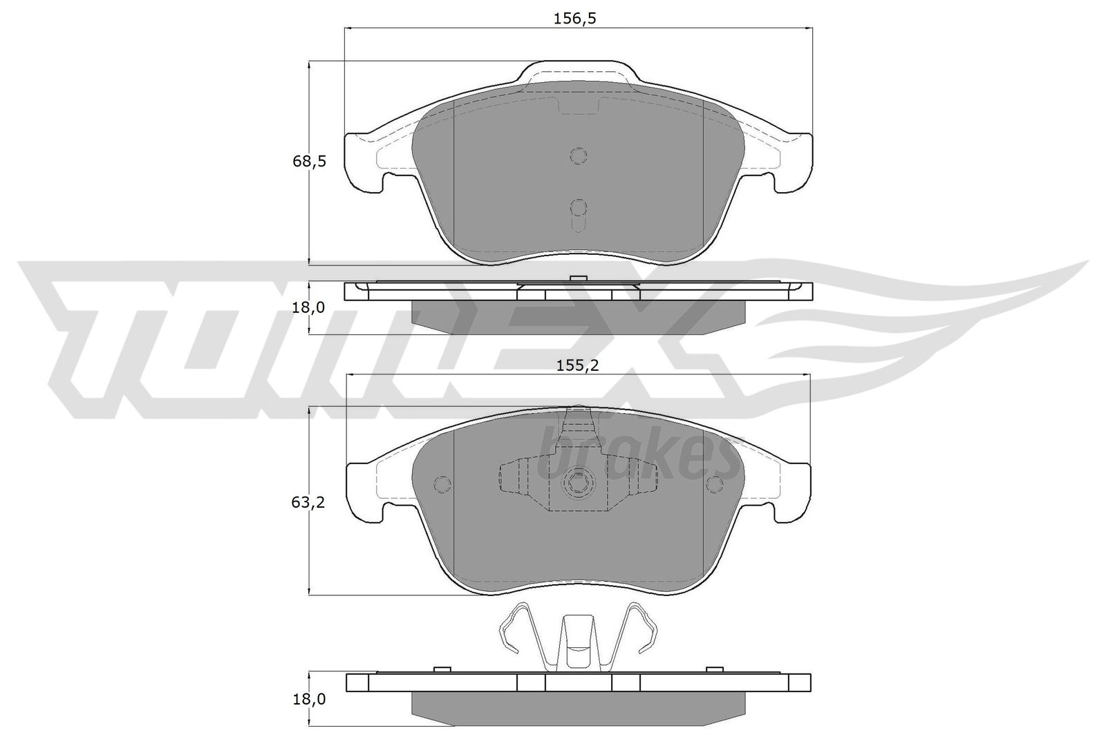 TOMEX Brakes TX 16-56 Sada...